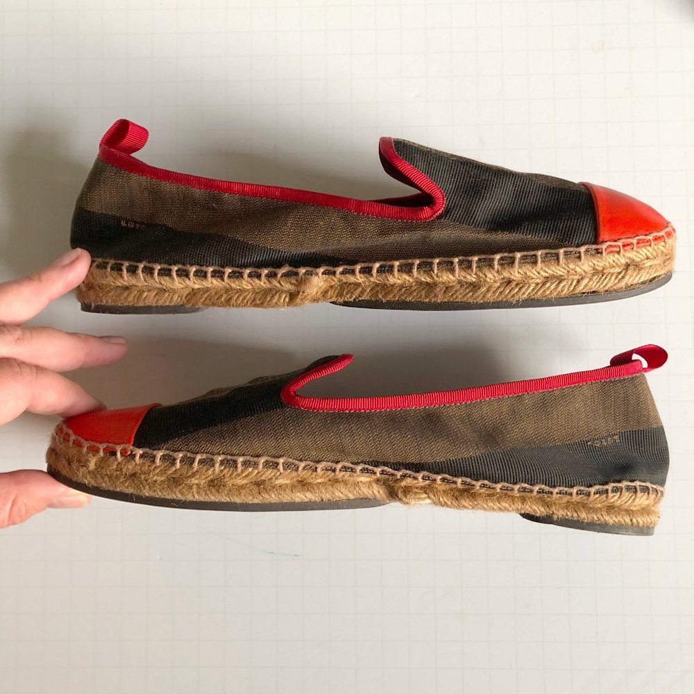 FENDI Pequin Stripe Espadrilles, 39 - Picture 3 of 11